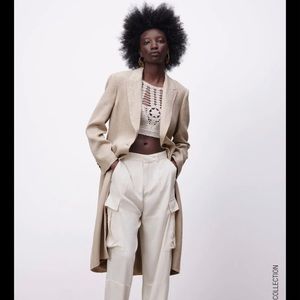 Zara Linen Menswear Style Coat